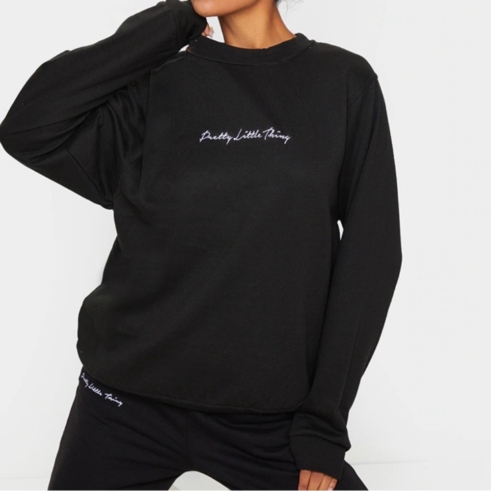 Pretty Little Thing Black Sweatshirt